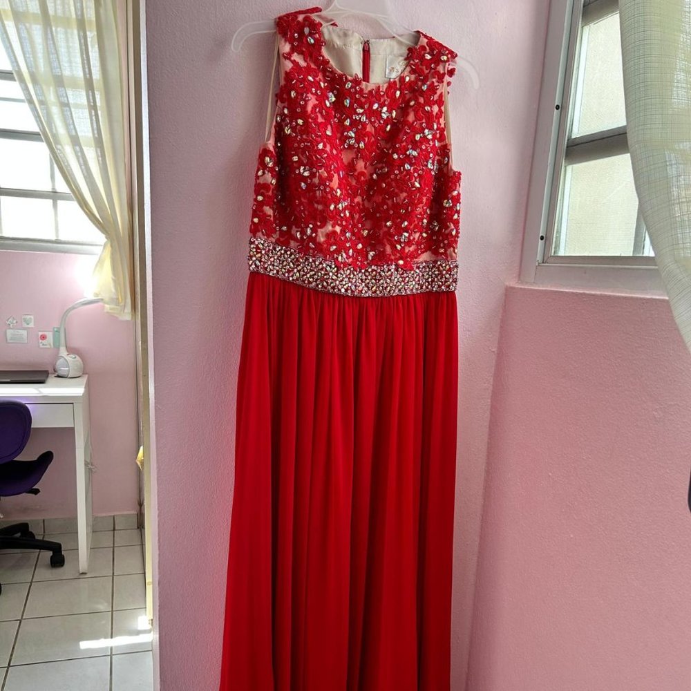 Aspeed Cherry Red Prom Dress